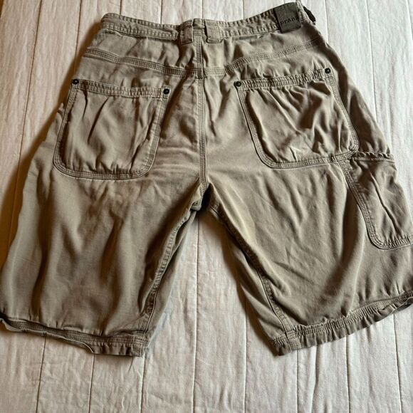 prAna Men's Shorts Size 28 Khaki Gray Organic Cotton Outdoors Breathe Work - Picture 11 of 14